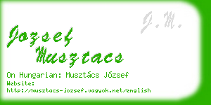 jozsef musztacs business card