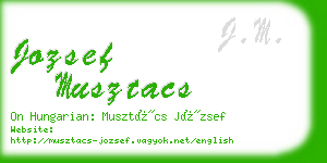 jozsef musztacs business card